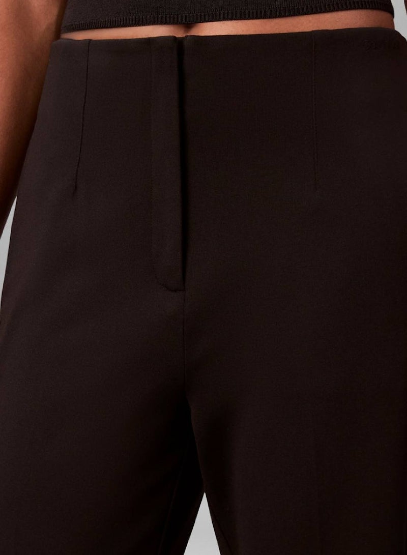 CALVIN KLEIN Ponte Cropped Straight Pants - Image 4